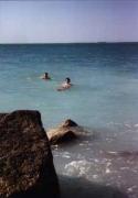 Schwimmen vor dem Fort Zachary Taylor Beach